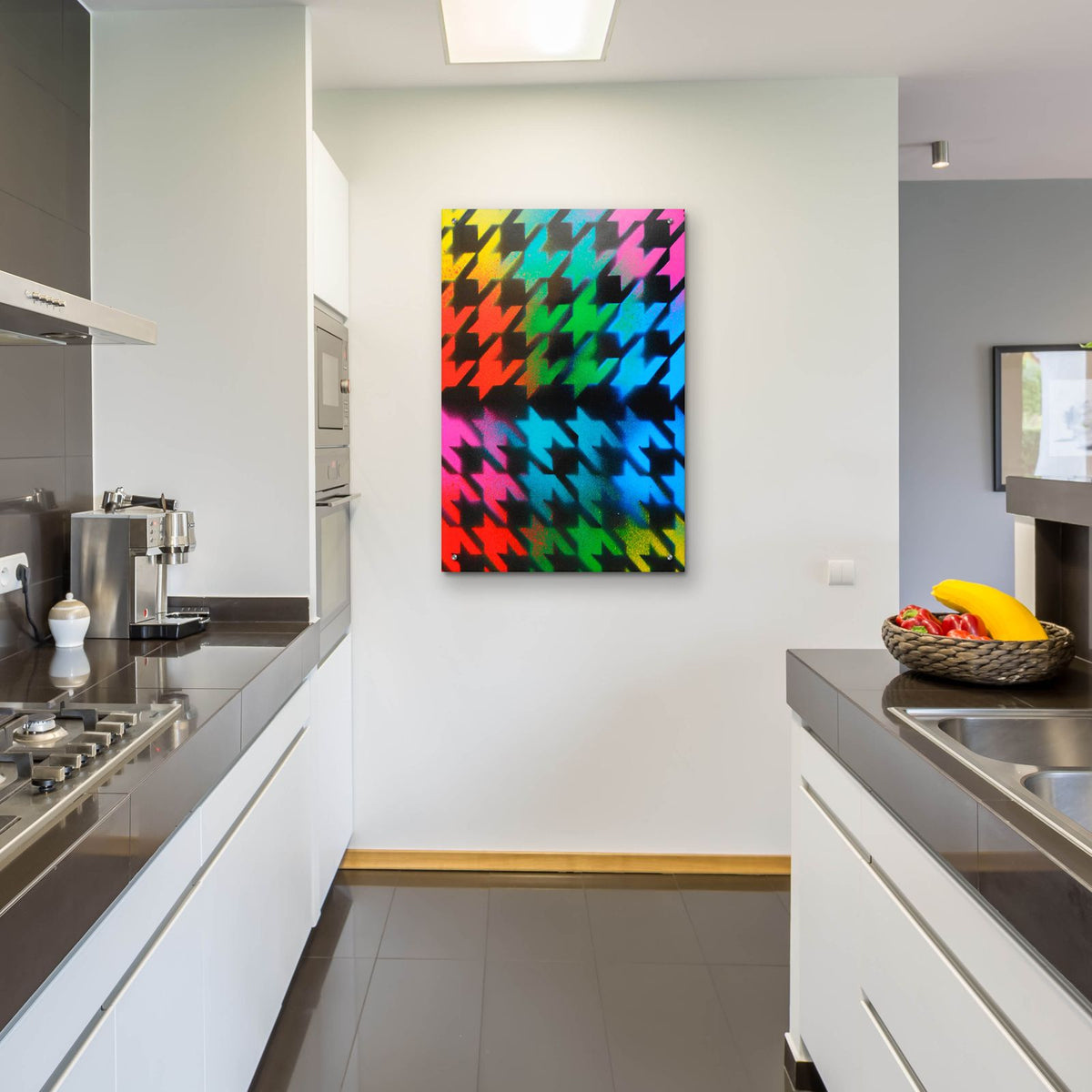 Houndstooth by Abstract Graffiti - 24x36 acrylic wall art in a room
