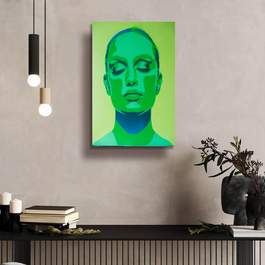 Skin Deep Green by Abstract Graffiti - 16x24 acrylic wall art in a room