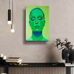 Skin Deep Green by Abstract Graffiti - 16x24 acrylic wall art in a room