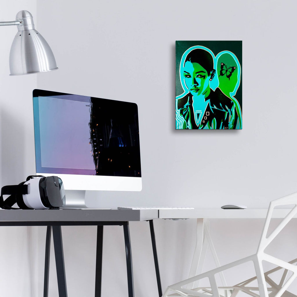 Android V Butterfly by Abstract Graffiti - 12x16 acrylic wall art in a room