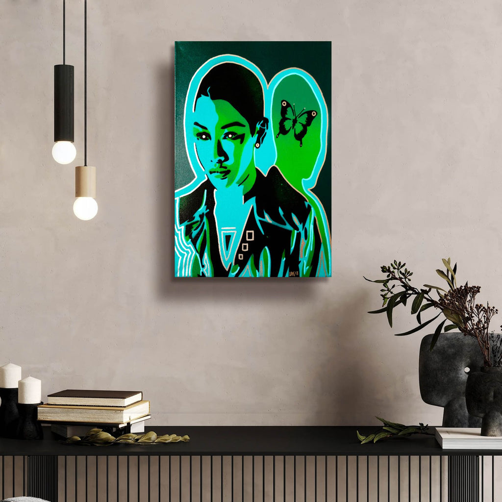 Android V Butterfly by Abstract Graffiti - 16x24 acrylic wall art in a room
