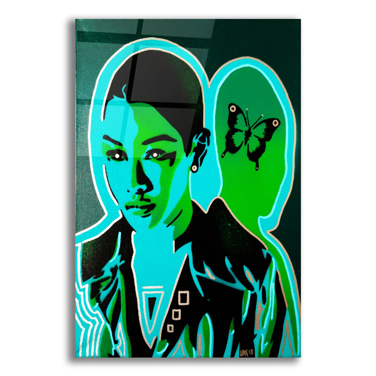 Android V Butterfly by Abstract Graffiti acrylic glass wall art