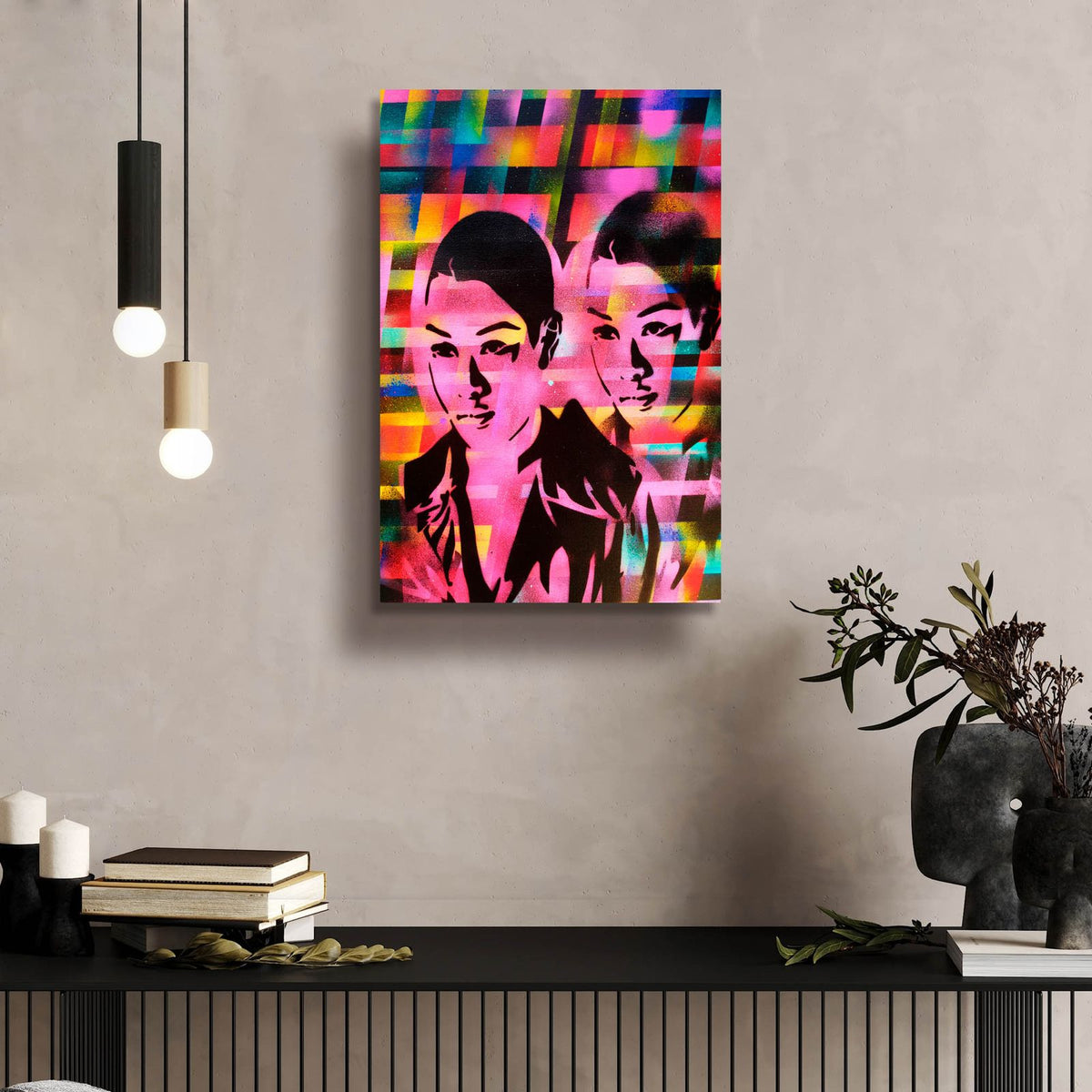 Androids by Abstract Graffiti - 16x24 acrylic wall art in a room
