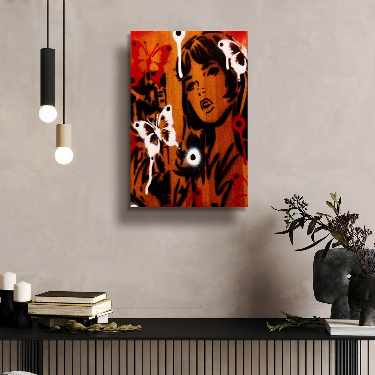Bamboo by Abstract Graffiti - 16x24 acrylic wall art in a room