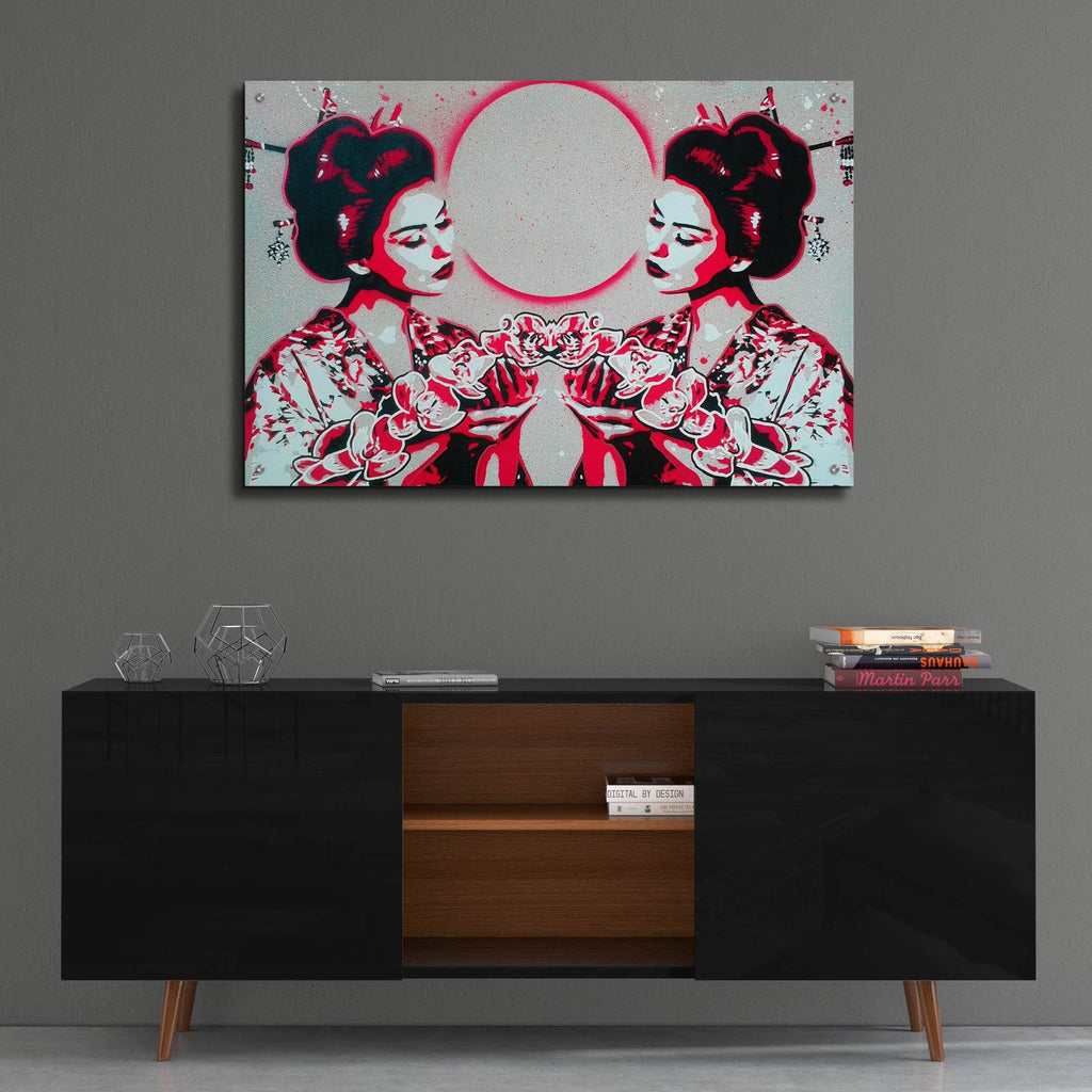 Mirror Geisha by Abstract Graffiti - 36x24 acrylic wall art in a room