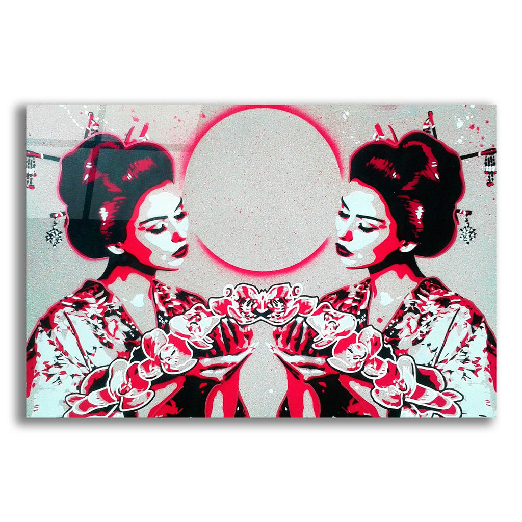 Mirror Geisha by Abstract Graffiti acrylic glass wall art
