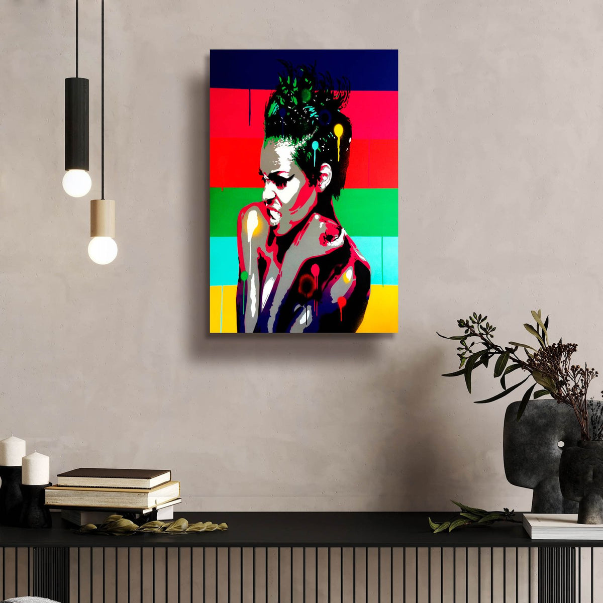 Afro Punk 1 by Abstract Graffiti - 16x24 acrylic wall art in a room