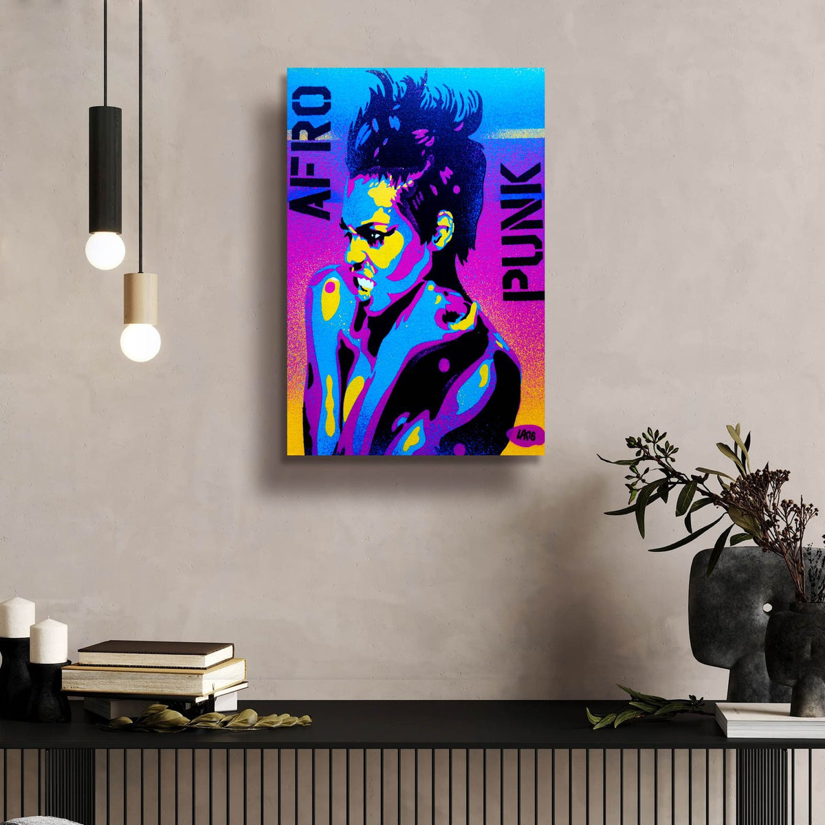 Afro Punk 2 by Abstract Graffiti - 16x24 acrylic wall art in a room