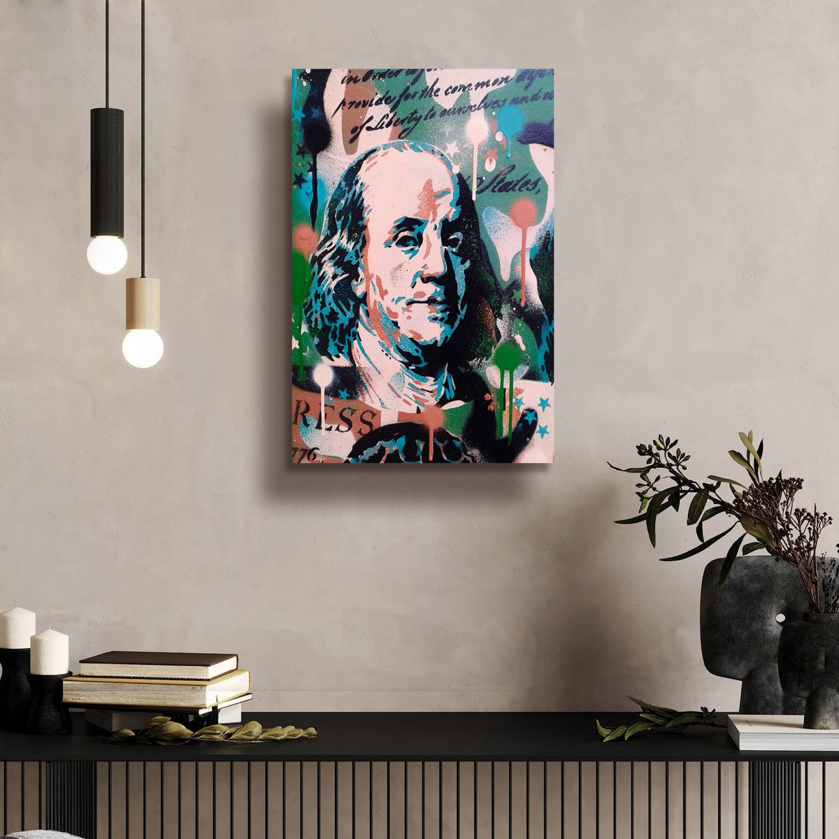Franklin by Abstract Graffiti - 16x24 acrylic wall art in a room