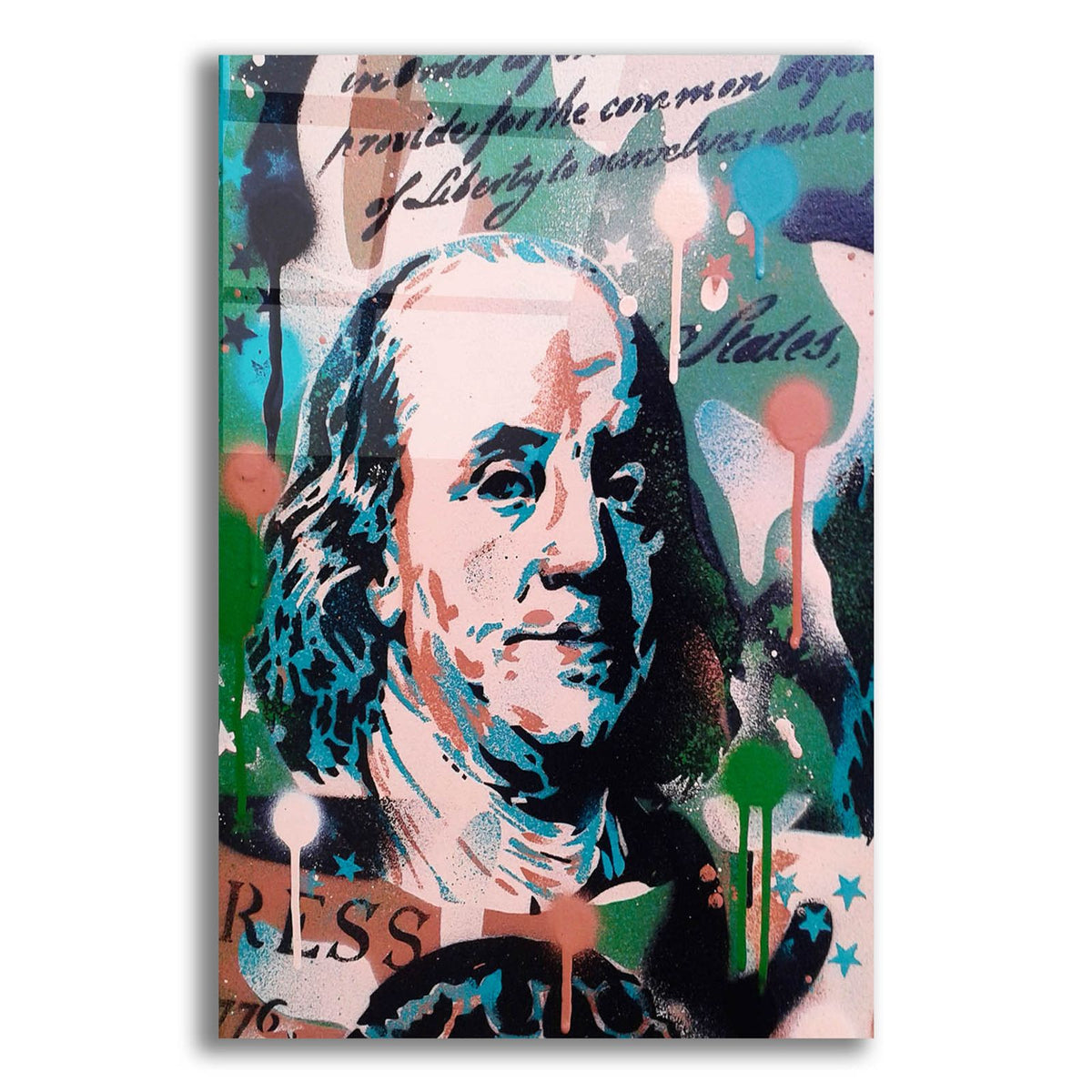 Franklin by Abstract Graffiti acrylic glass wall art