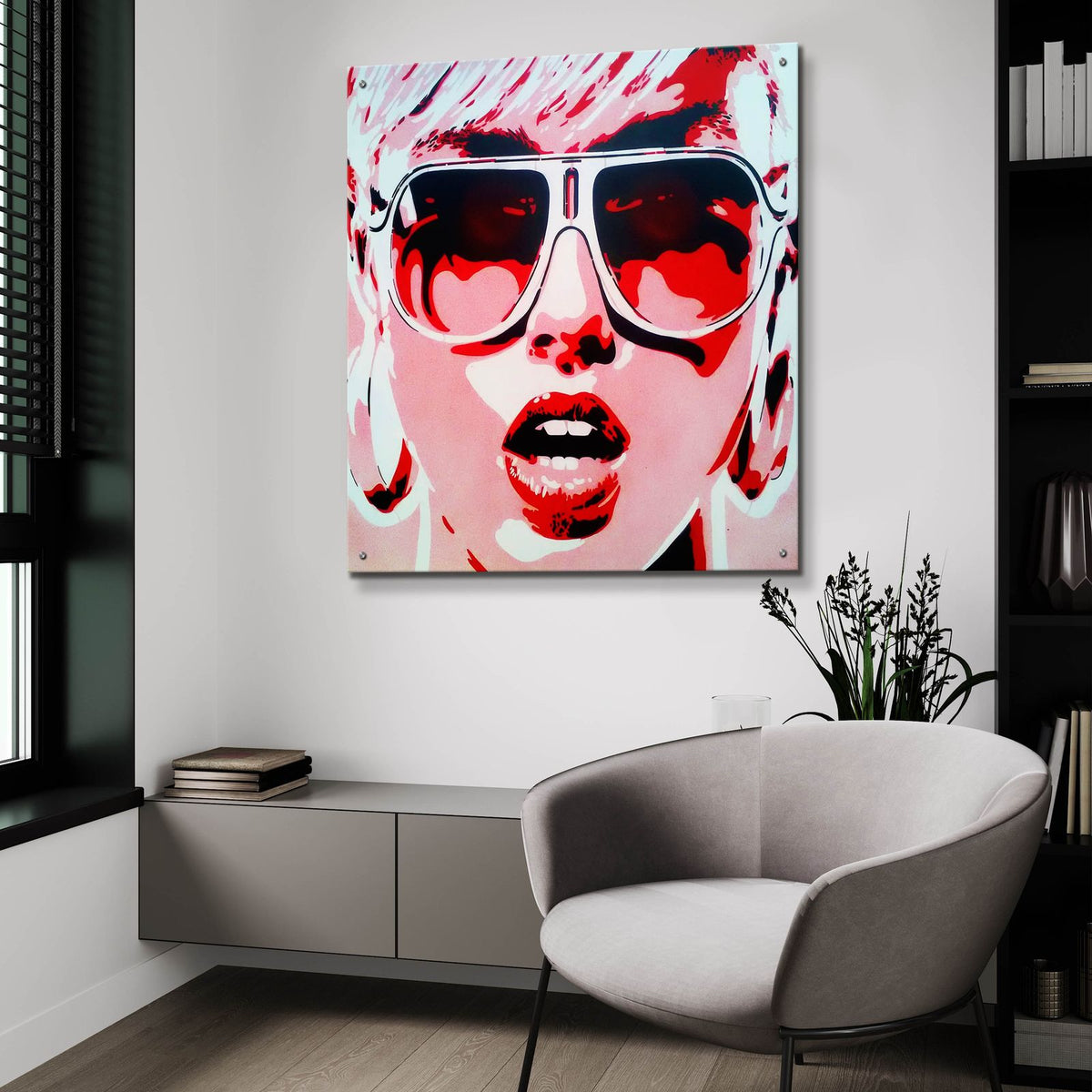 Pop Star 8 by Abstract Graffiti - 36x36 acrylic wall art in a room