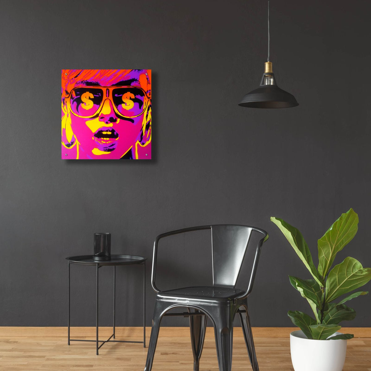 Pop Star Dollars by Abstract Graffiti - 24x24 acrylic wall art in a room