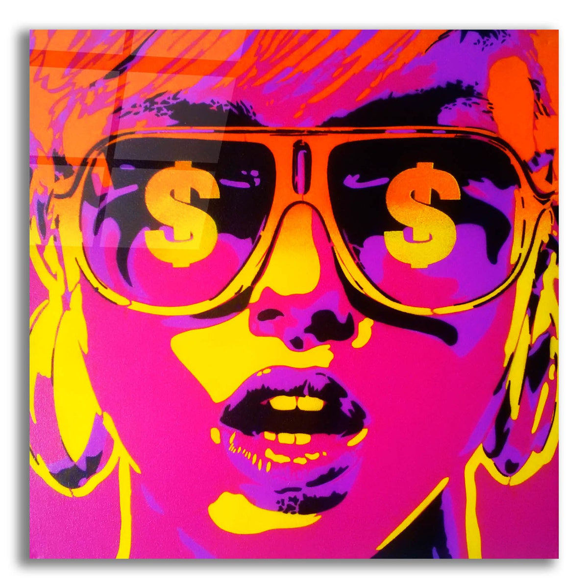 Pop Star Dollars by Abstract Graffiti acrylic glass wall art
