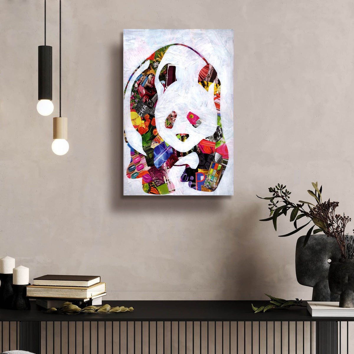 Panda by Artpoptart - 16x24 acrylic wall art in a room