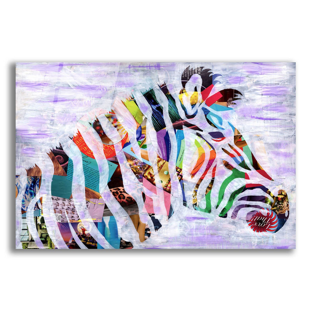 Purple Zebra by Artpoptart acrylic glass wall art