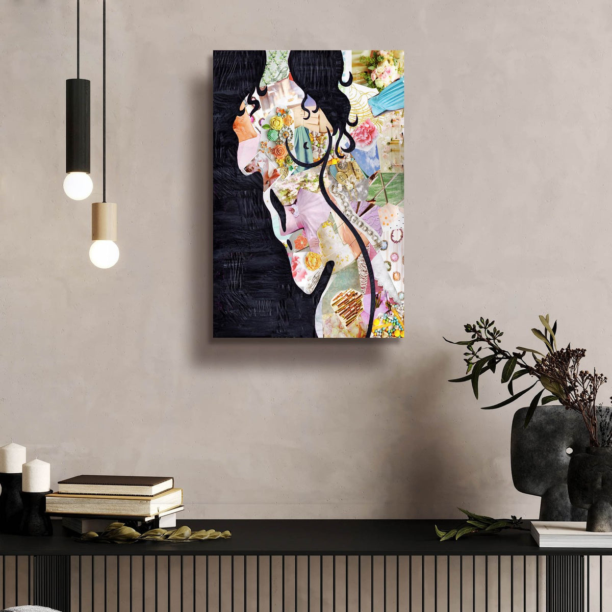 Brunette by Artpoptart - 16x24 acrylic wall art in a room