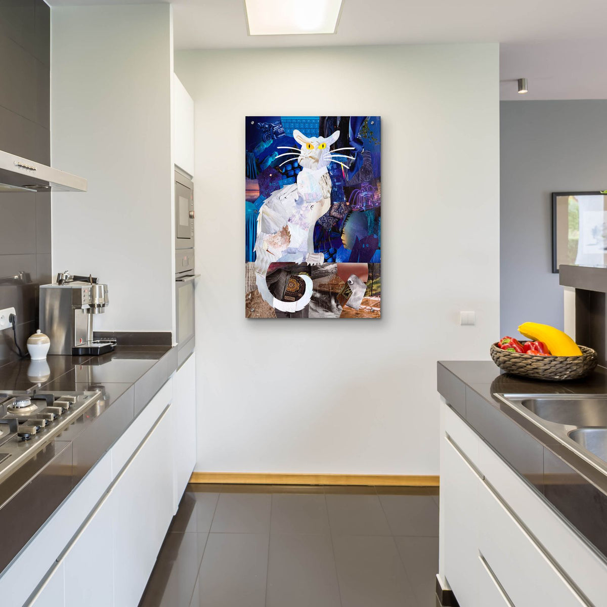 Le Chat Blanc by Artpoptart - 24x36 acrylic wall art in a room