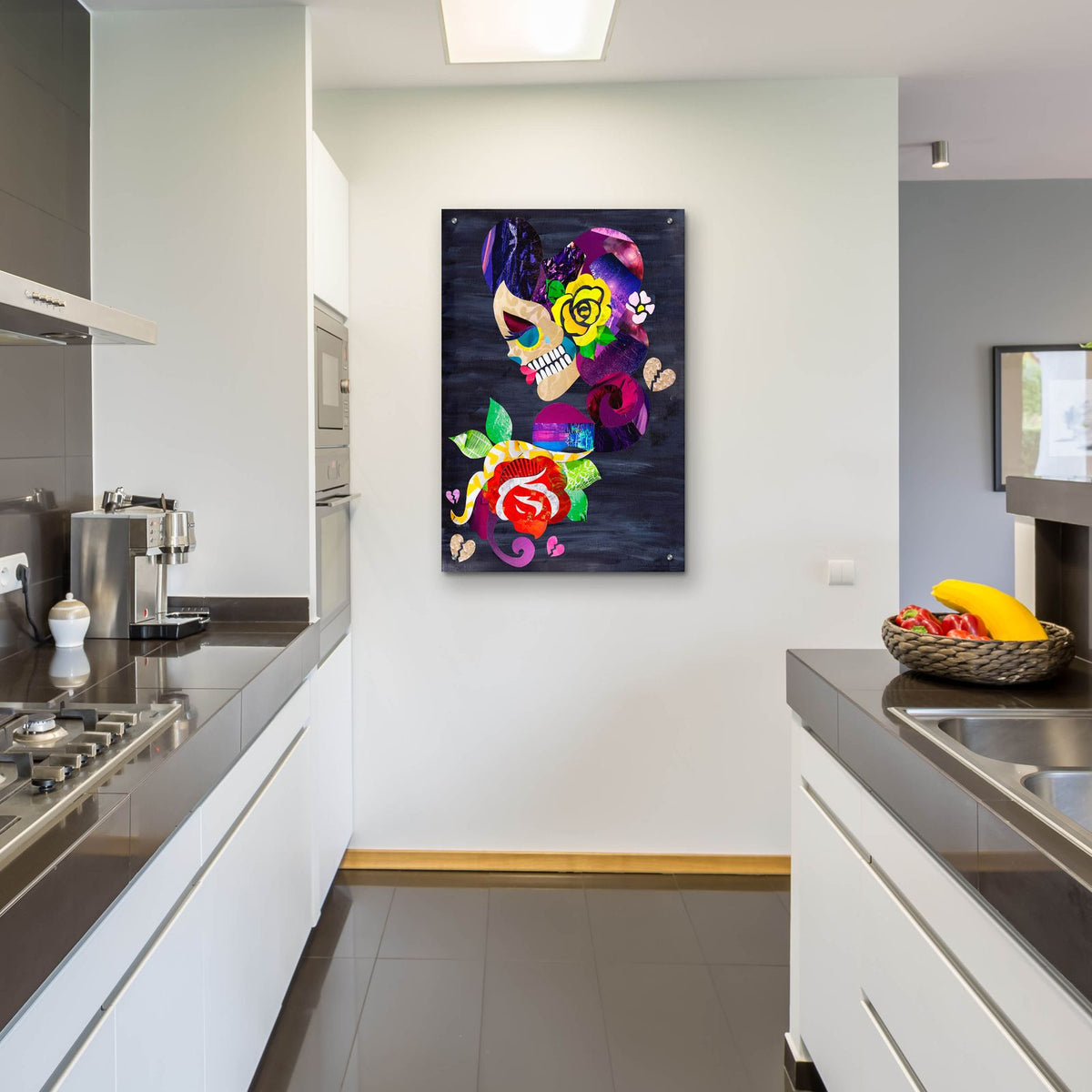Sad Skull by Artpoptart - 24x36 acrylic wall art in a room
