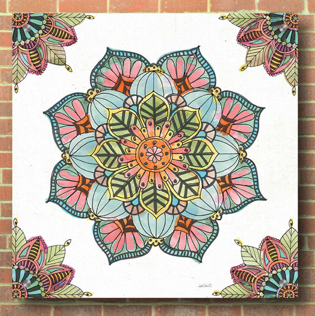 Mandala Morning V by Anne Tavoletti - 36x36 acrylic wall art in a room