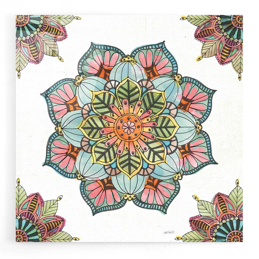 Mandala Morning V by Anne Tavoletti acrylic glass wall art