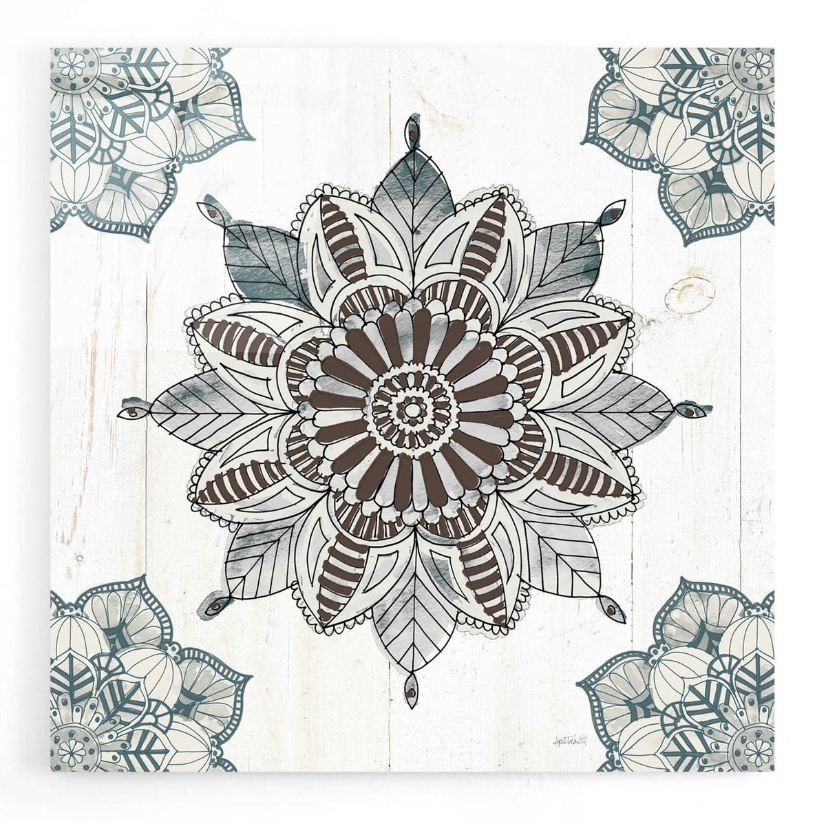 Mandala Morning II by Anne Tavoletti acrylic glass wall art