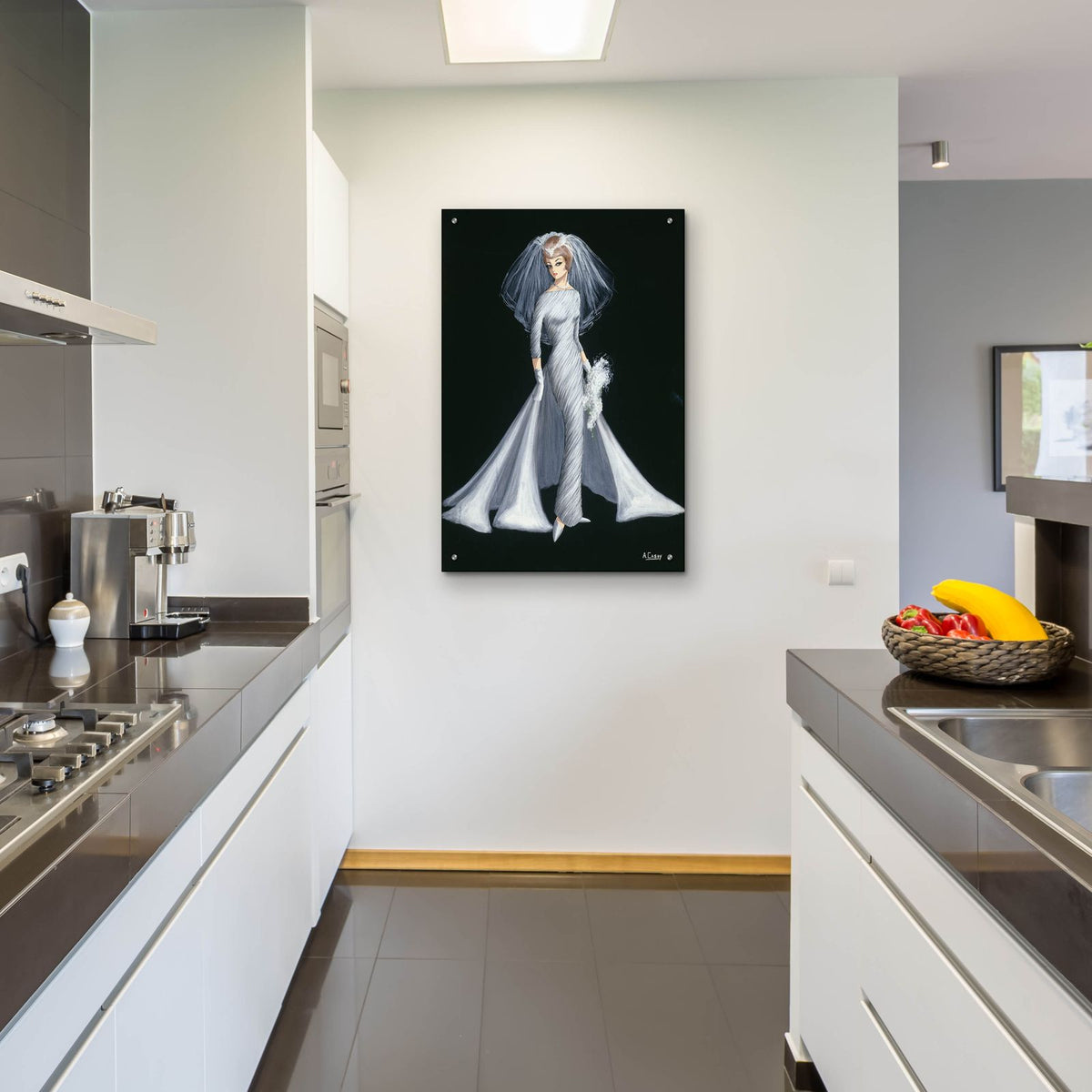 Vintage Bride by Anthony Casay - 24x36 acrylic wall art in a room