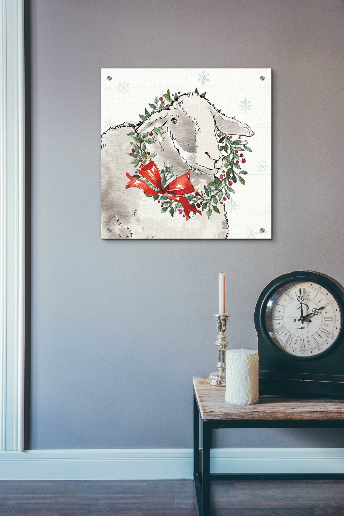 Modern Farmhouse XIII Christmas by Anne Tavoletti - 24x24 acrylic wall art in a room
