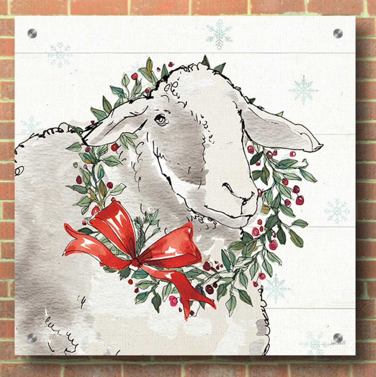 Modern Farmhouse XIII Christmas by Anne Tavoletti - 36x36 acrylic wall art in a room