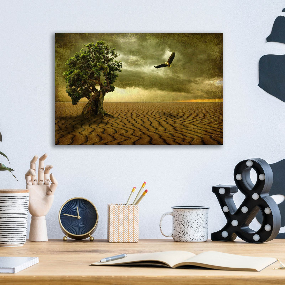 The Temptation by Carlos Casamayor - 16x12 acrylic wall art in a room