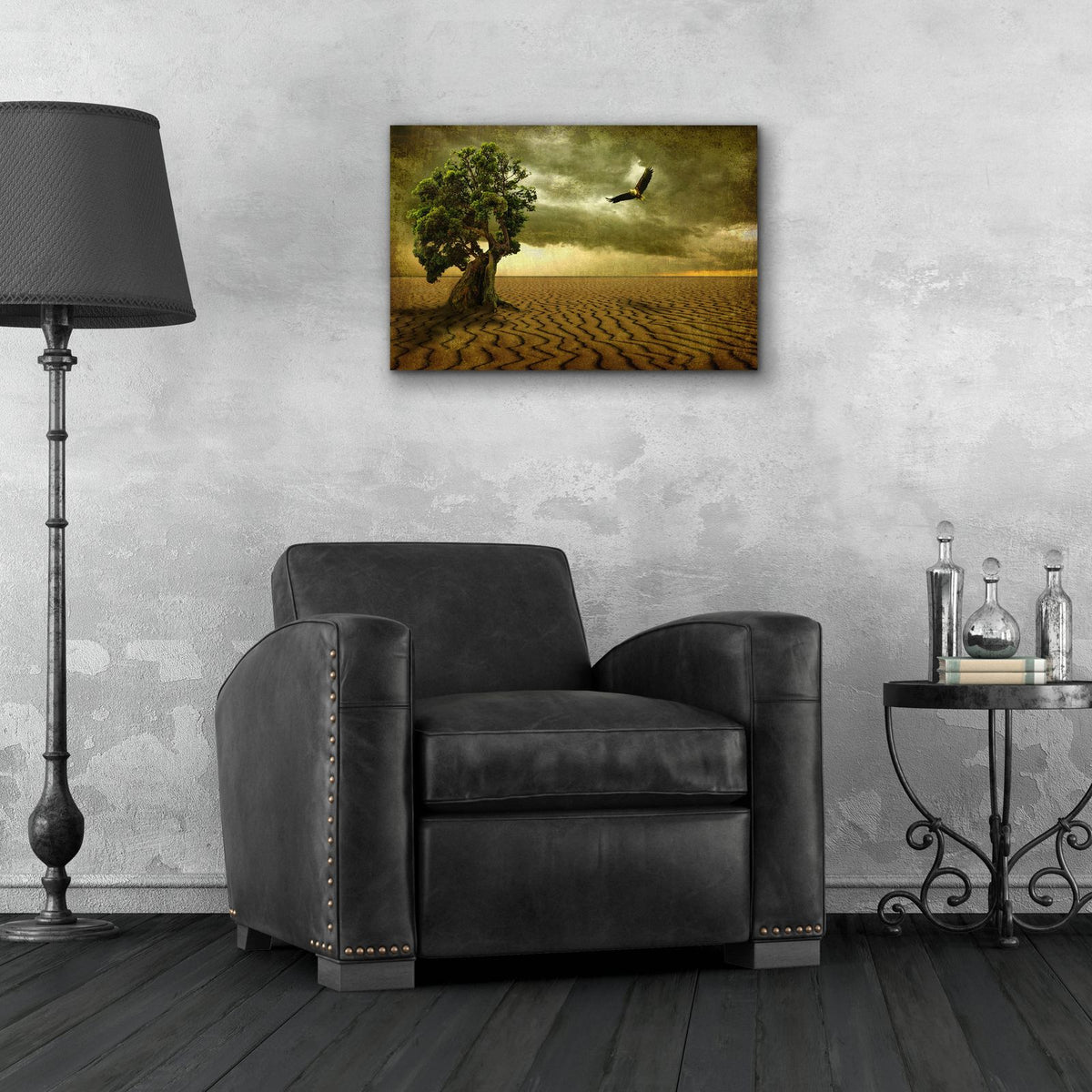 The Temptation by Carlos Casamayor - 24x16 acrylic wall art in a room