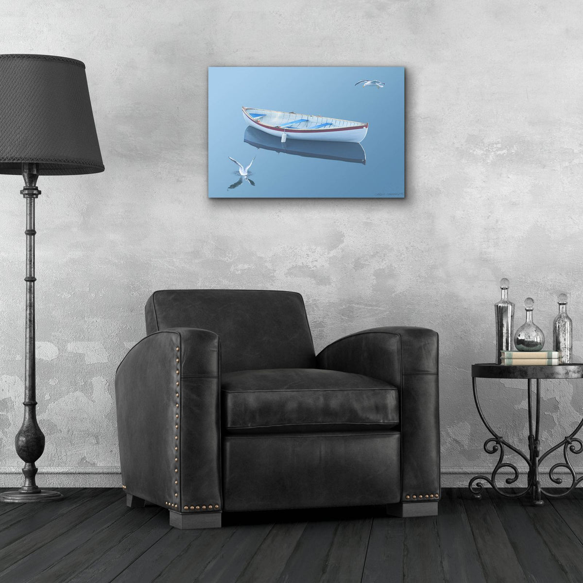 Blue Dream 1 by Carlos Casamayor - 24x16 acrylic wall art in a room