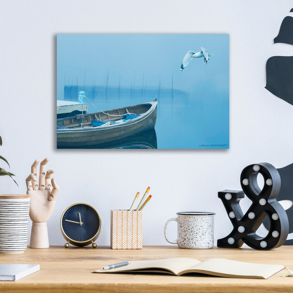 Fog In The Bay by Carlos Casamayor - 16x12 acrylic wall art in a room