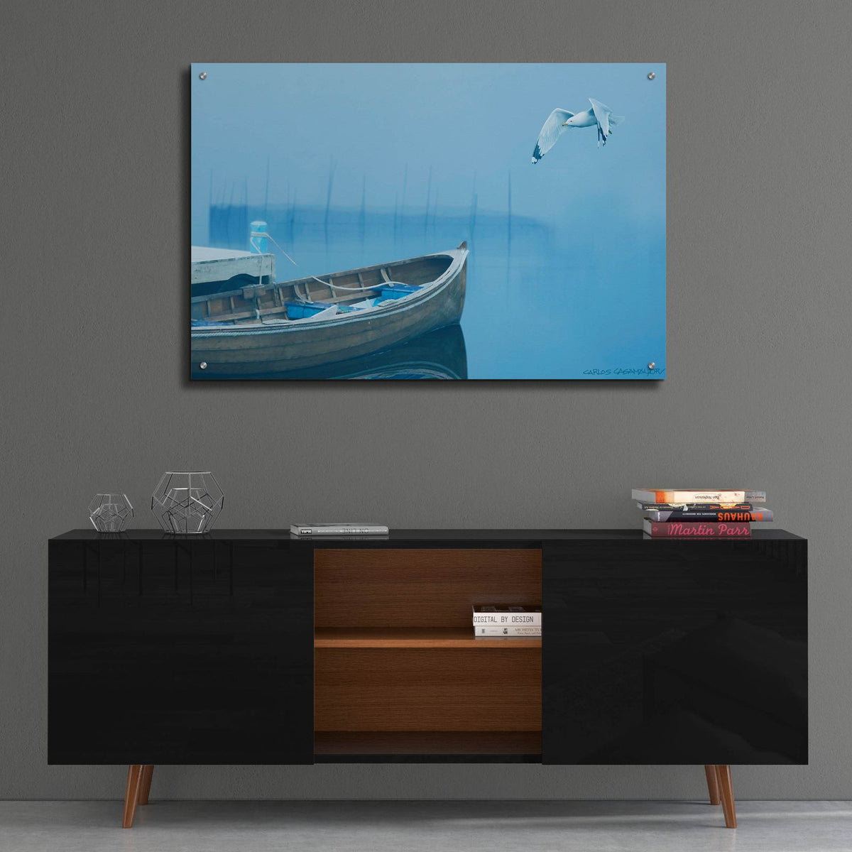 Fog In The Bay by Carlos Casamayor - 36x24 acrylic wall art in a room