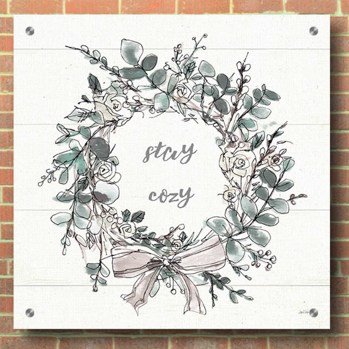 Modern Farmhouse VII Stay Cozy by Anne Tavoletti - 36x36 acrylic wall art in a room