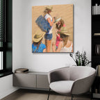 Girls On The Beach by Carlos Casamayor - 36x36 acrylic wall art in a room