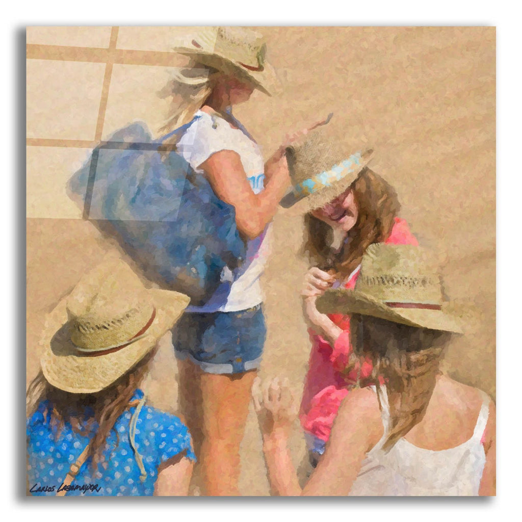 Girls On The Beach by Carlos Casamayor acrylic glass wall art