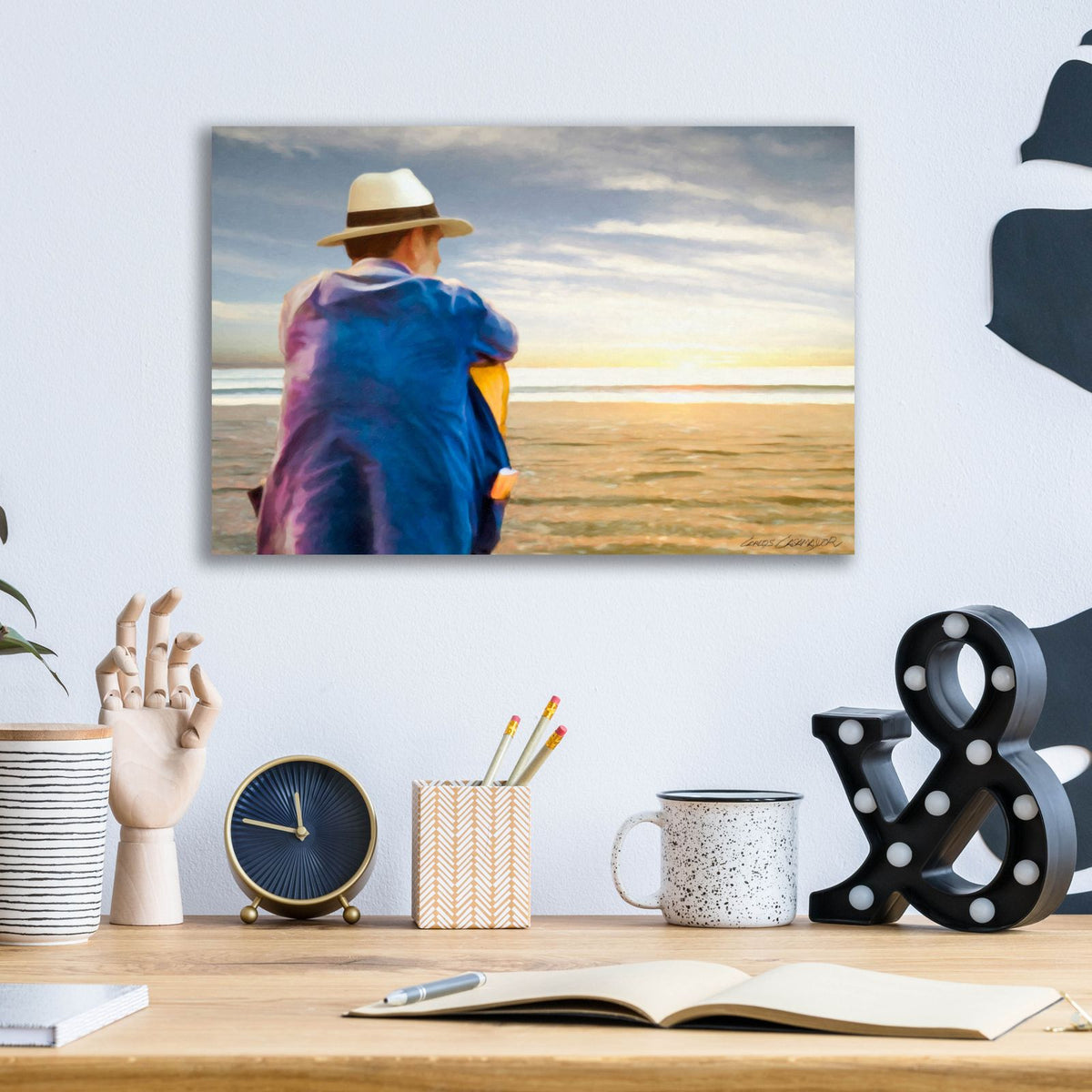 The Thinker by Carlos Casamayor - 16x12 acrylic wall art in a room