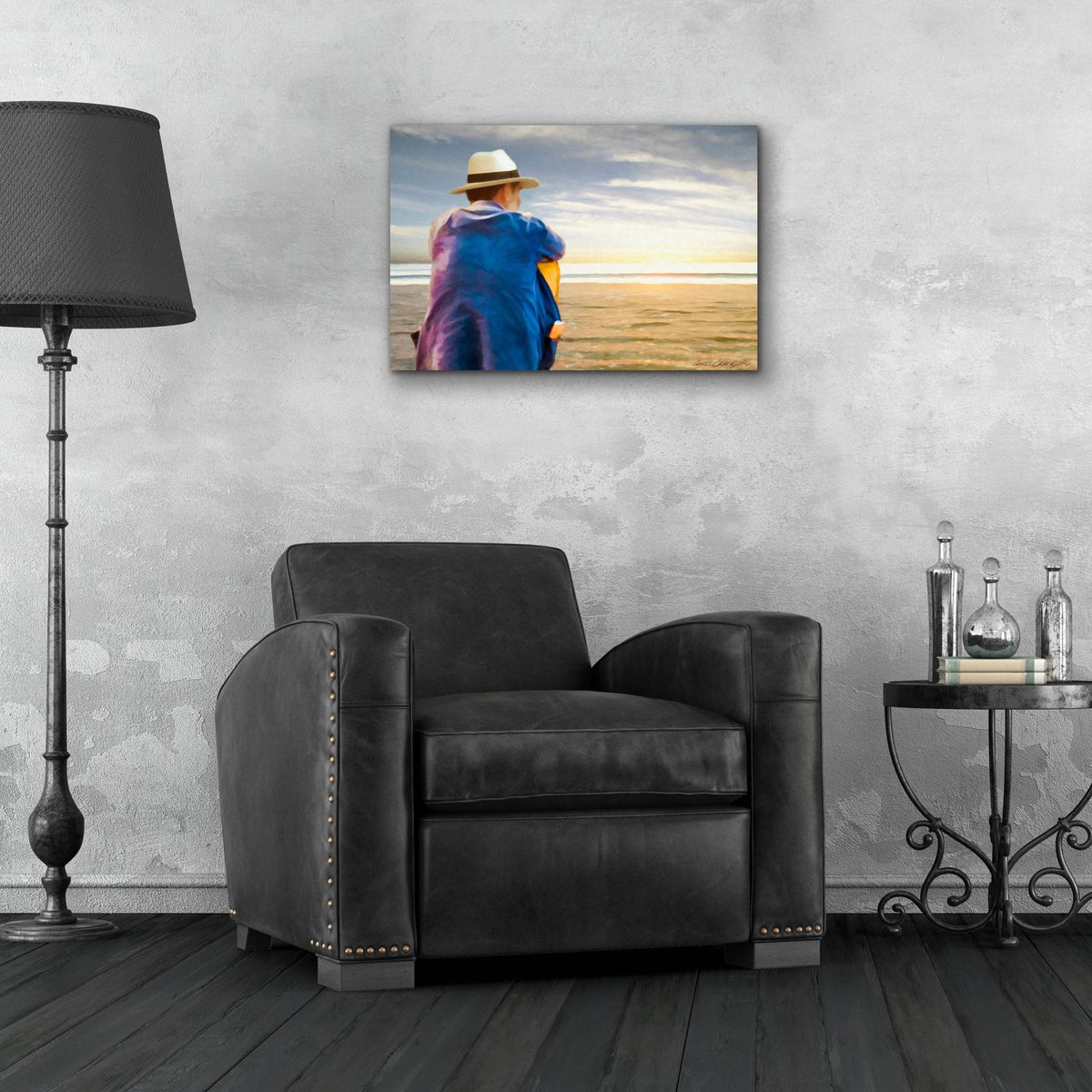 The Thinker by Carlos Casamayor - 24x16 acrylic wall art in a room