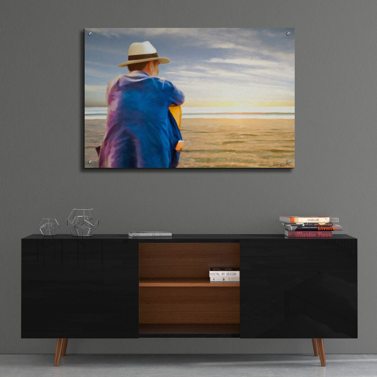 The Thinker by Carlos Casamayor - 36x24 acrylic wall art in a room