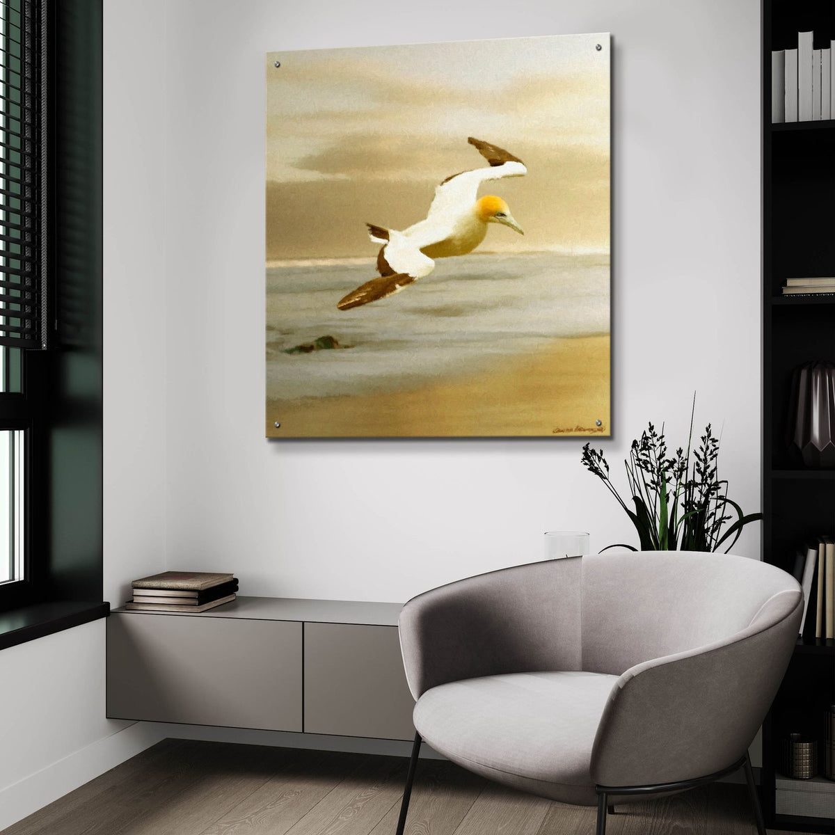 Alcatraz by Carlos Casamayor - 36x36 acrylic wall art in a room