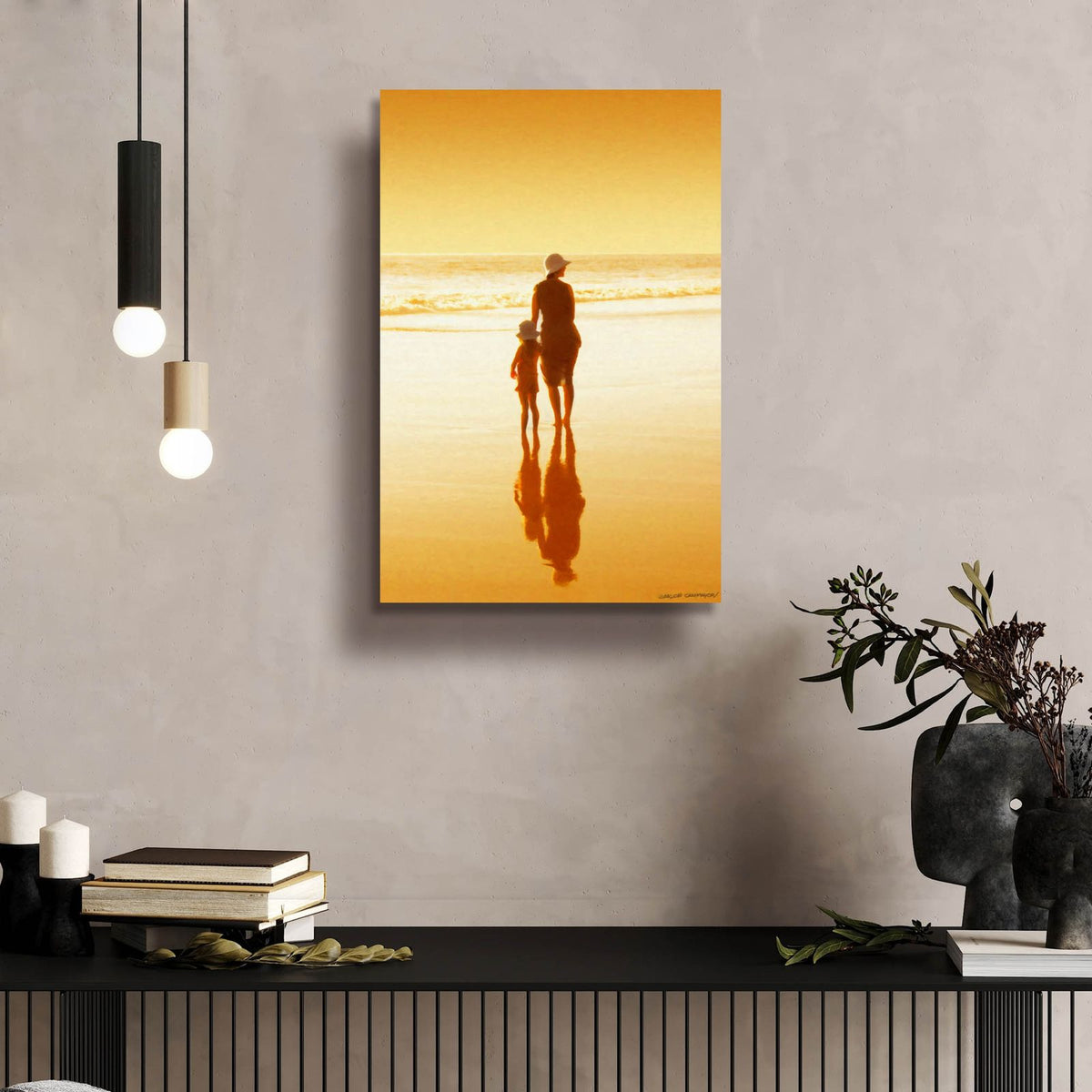Mother & Daughter 2 by Carlos Casamayor - 16x24 acrylic wall art in a room