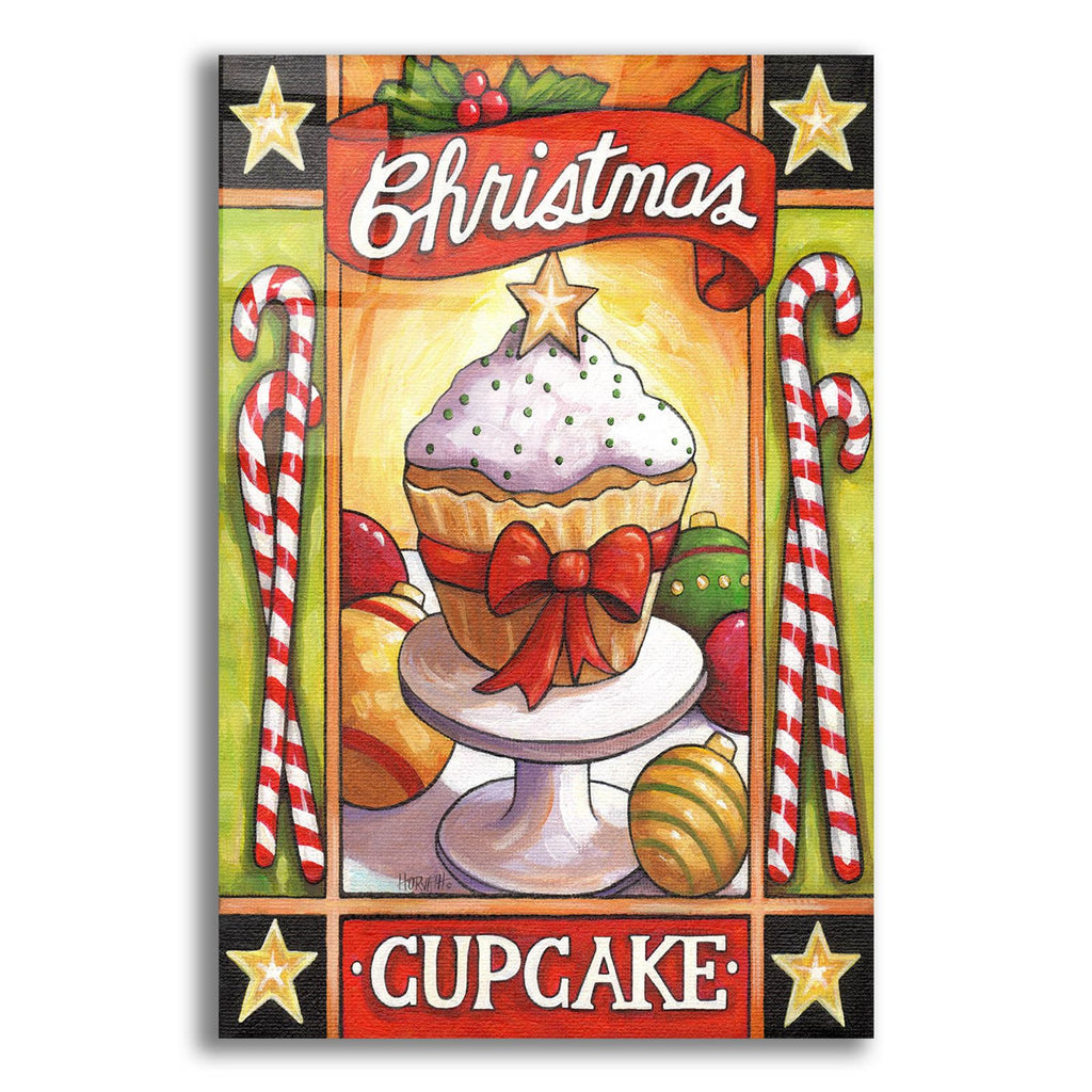 Christmas Cupcake by Cathy Horvath acrylic glass wall art