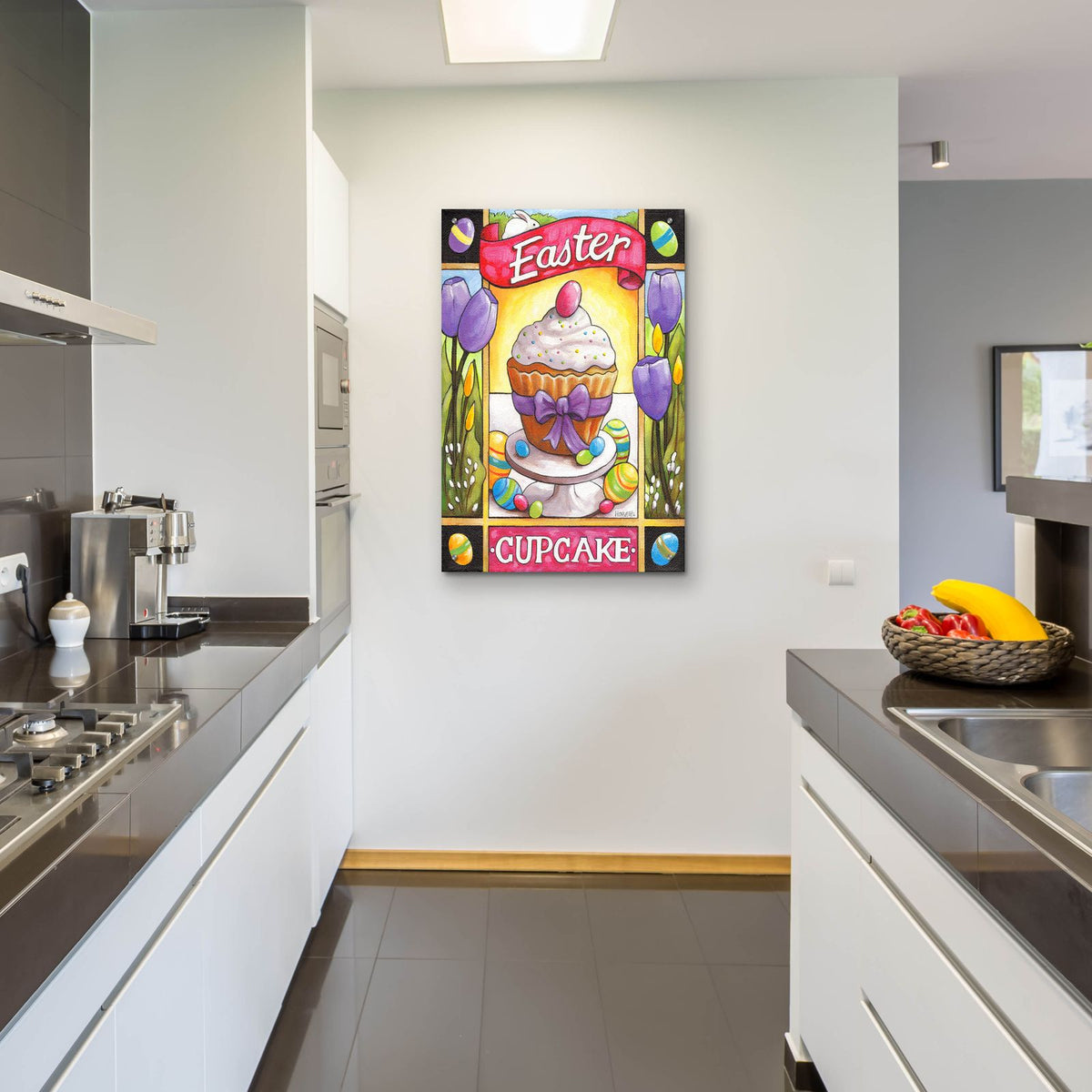 Easter Cupcake by Cathy Horvath - 24x36 acrylic wall art in a room