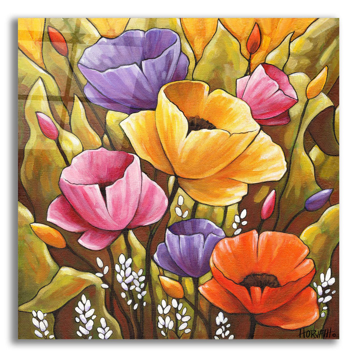 Flowers 2 by Cathy Horvath acrylic glass wall art