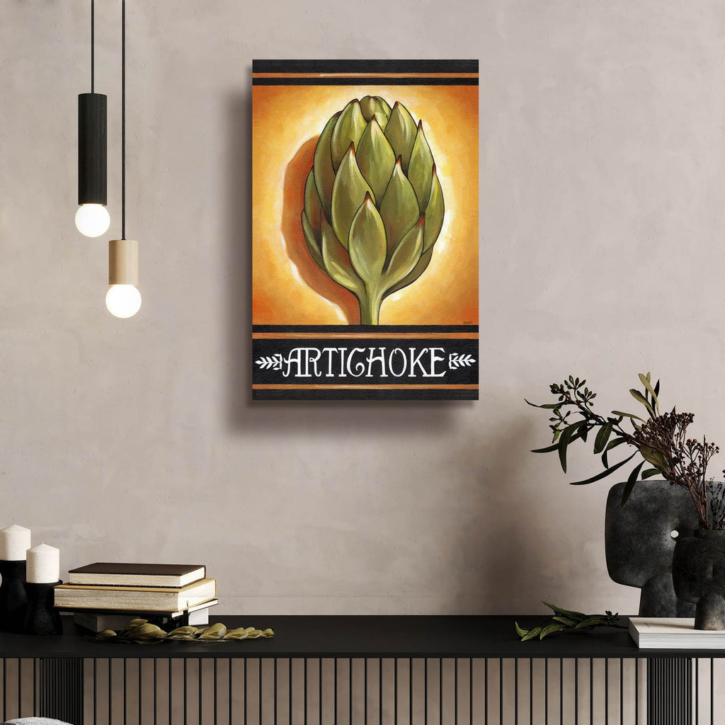 Market Sign Artichoke by Cathy Horvath - 16x24 acrylic wall art in a room