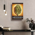 Market Sign Artichoke by Cathy Horvath - 16x24 acrylic wall art in a room