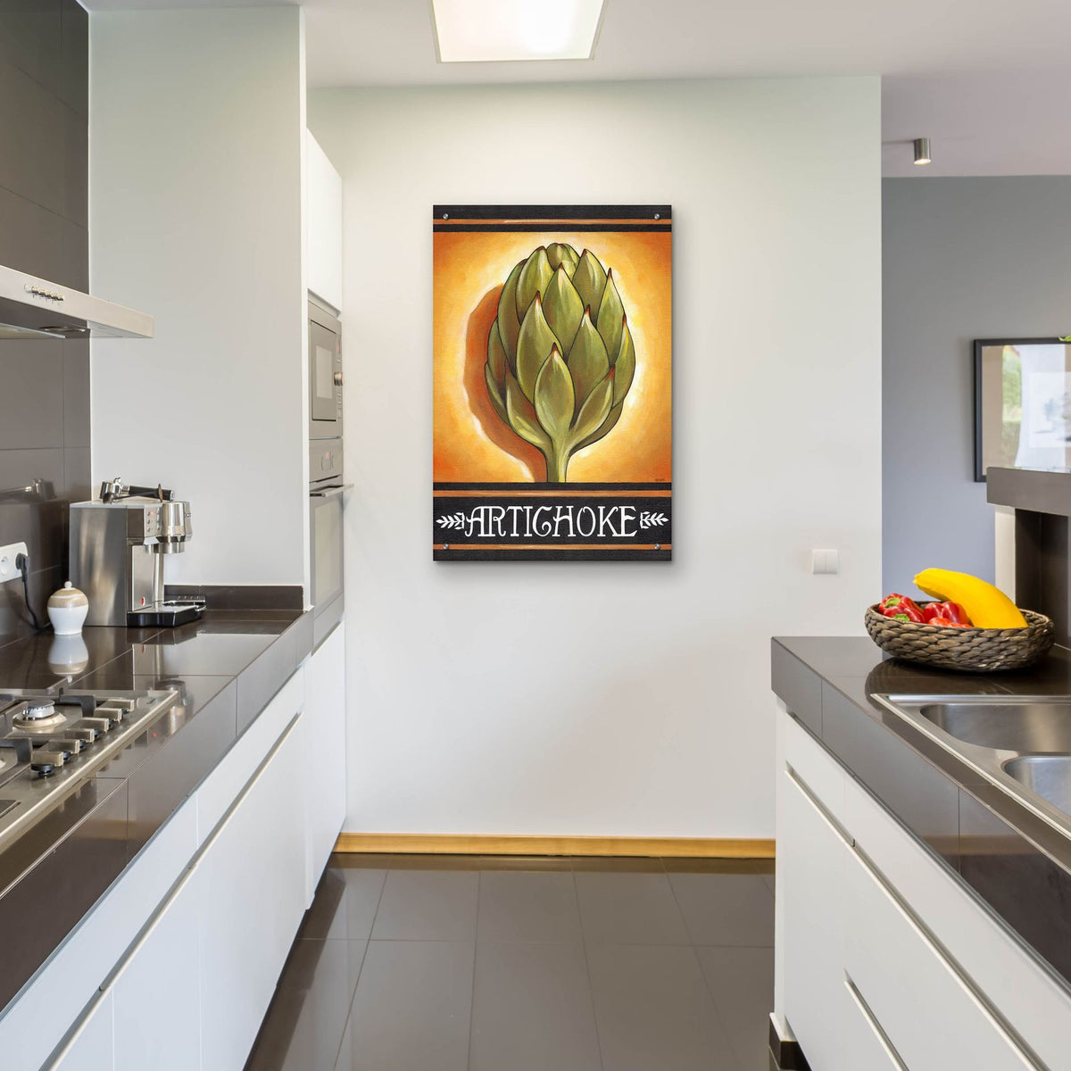 Market Sign Artichoke by Cathy Horvath - 24x36 acrylic wall art in a room