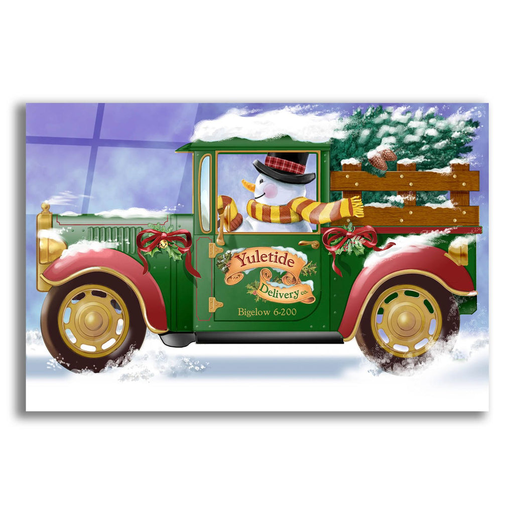 Yuletide Delivery by Bigelow Illustrations acrylic glass wall art