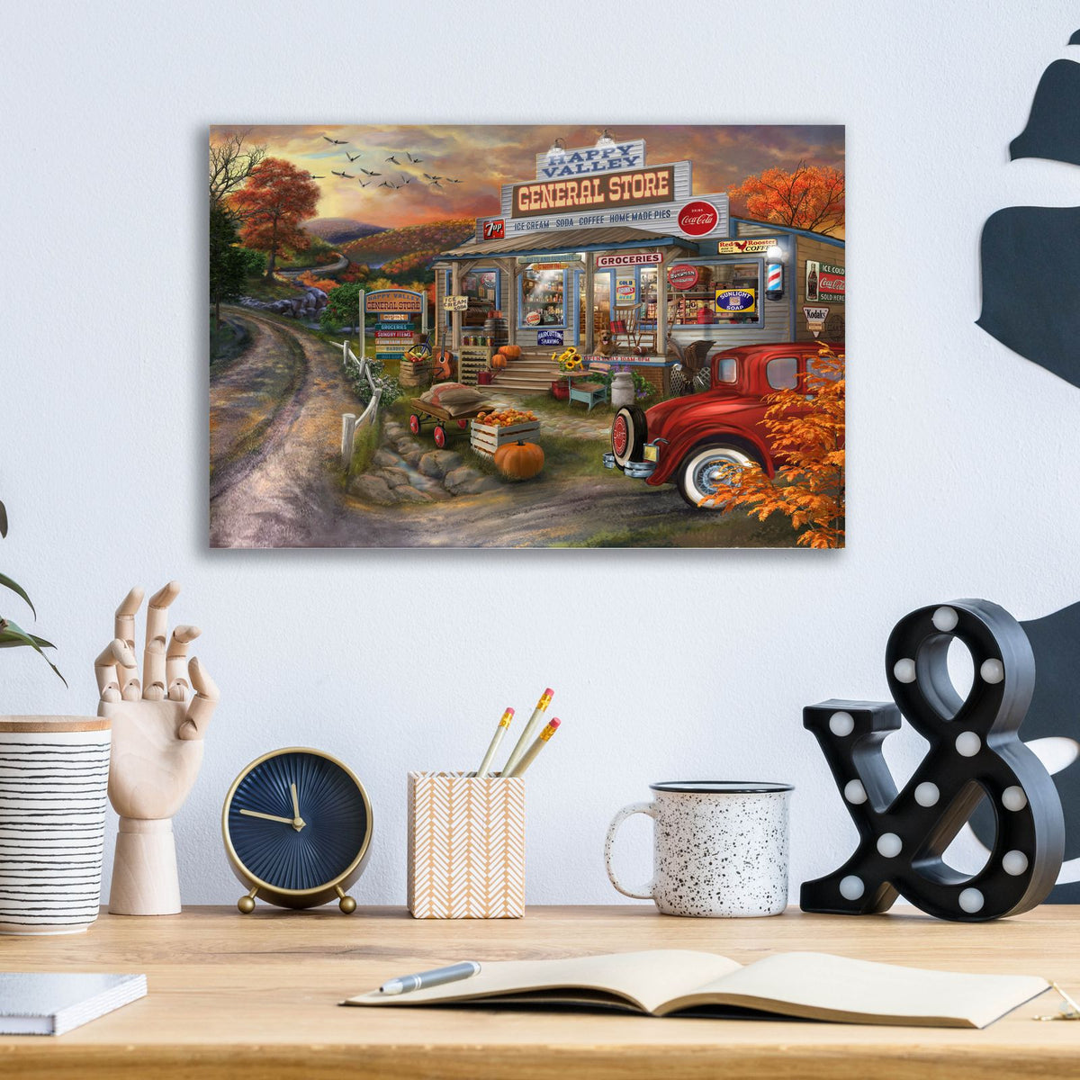 General Store by Bigelow Illustrations - 16x12 acrylic wall art in a room