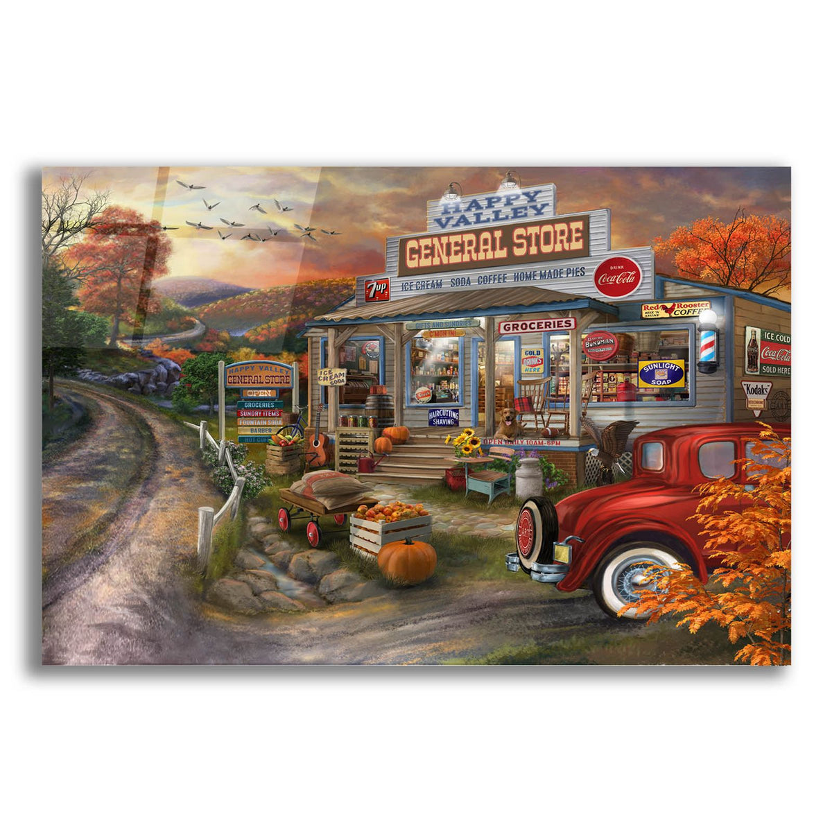 General Store by Bigelow Illustrations acrylic glass wall art
